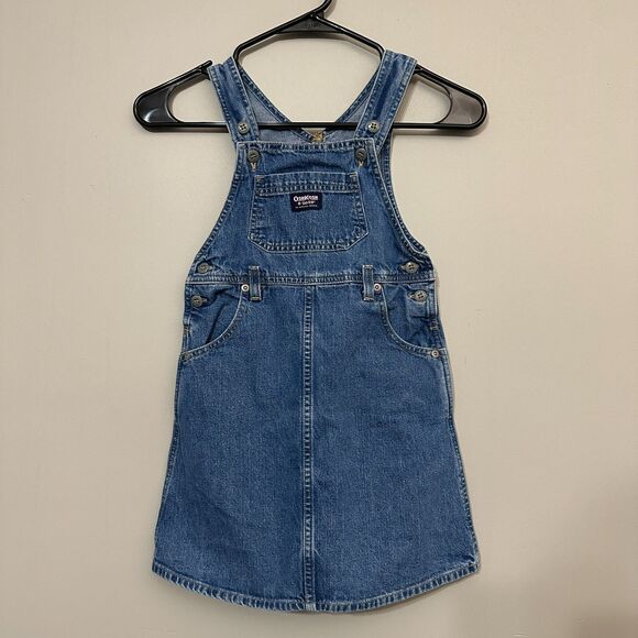 OshKosh B’gosh Other - Oshkosh B'gosh Girls Denim Jumper Dress Overall Bib Size 5 Western